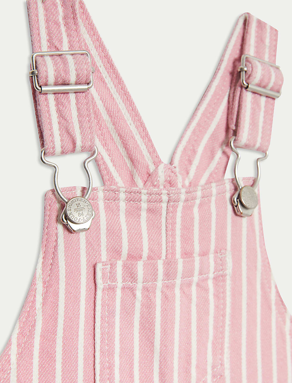 2pc Pure Cotton Striped Dungarees Outfit (0-3 Yrs)