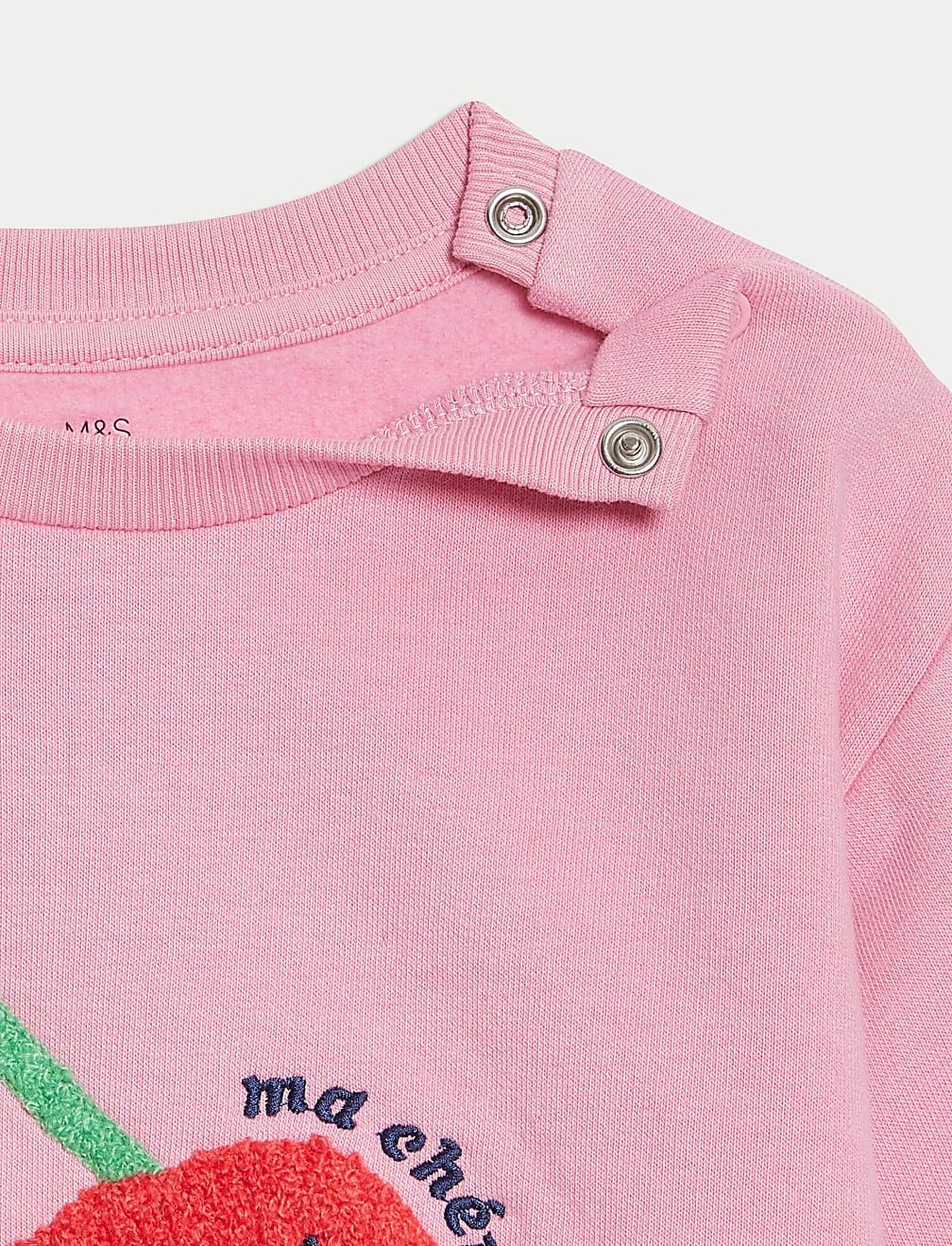 Cotton Rich Cherry Embroidery Sweatshirt (0-6 Yrs)