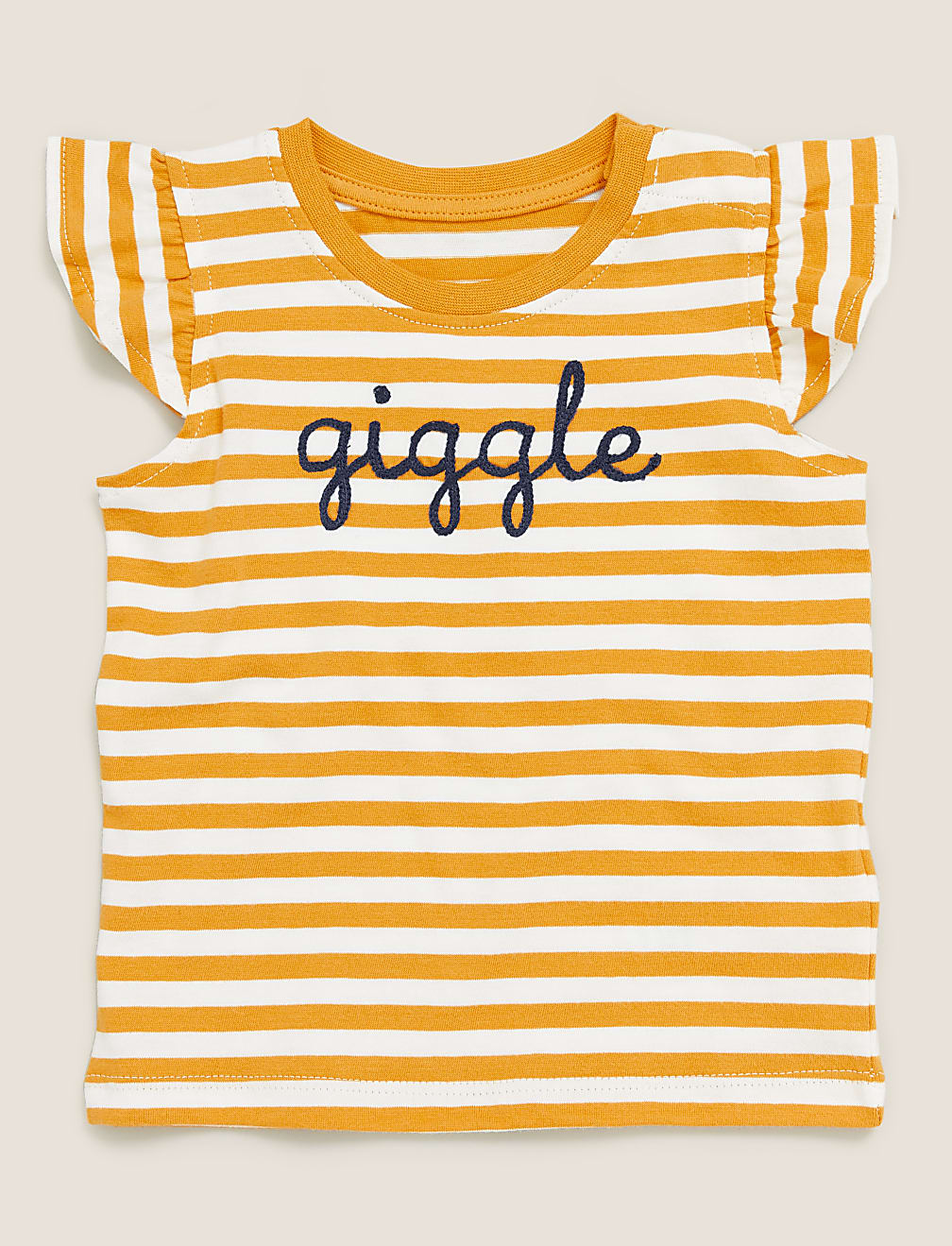 Pure Cotton Giggle Slogan Top (0-3 Yrs)