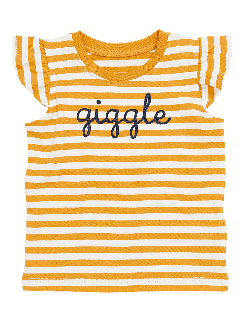 Pure Cotton Giggle Slogan Top (0-3 Yrs)