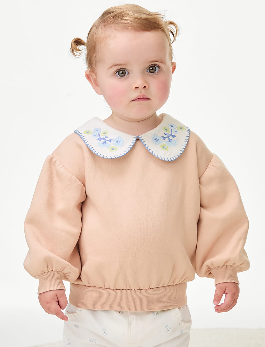 Cotton Rich Embroidered Sweatshirt (0-3 Yrs)