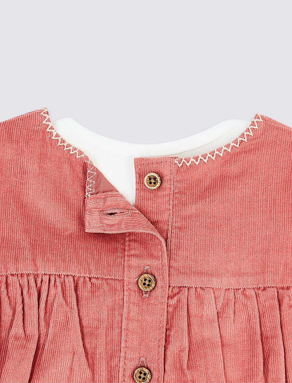 3 Piece Cotton Embroidered Dress (7lbs-3 Yrs)