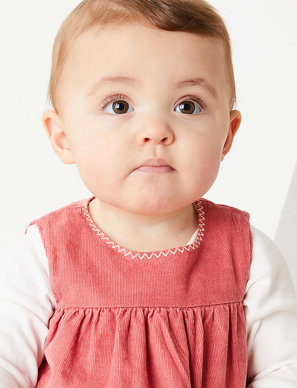 3 Piece Cotton Embroidered Dress (7lbs-3 Yrs)