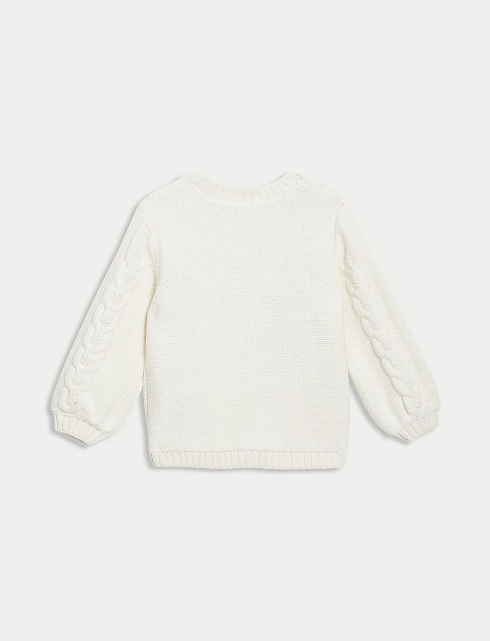 Pure Cotton Cable Knit Cardigan (0-3 Yrs)