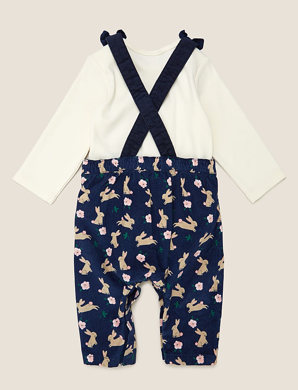 2 Piece Pure Cotton Cord Rabbit Outfit