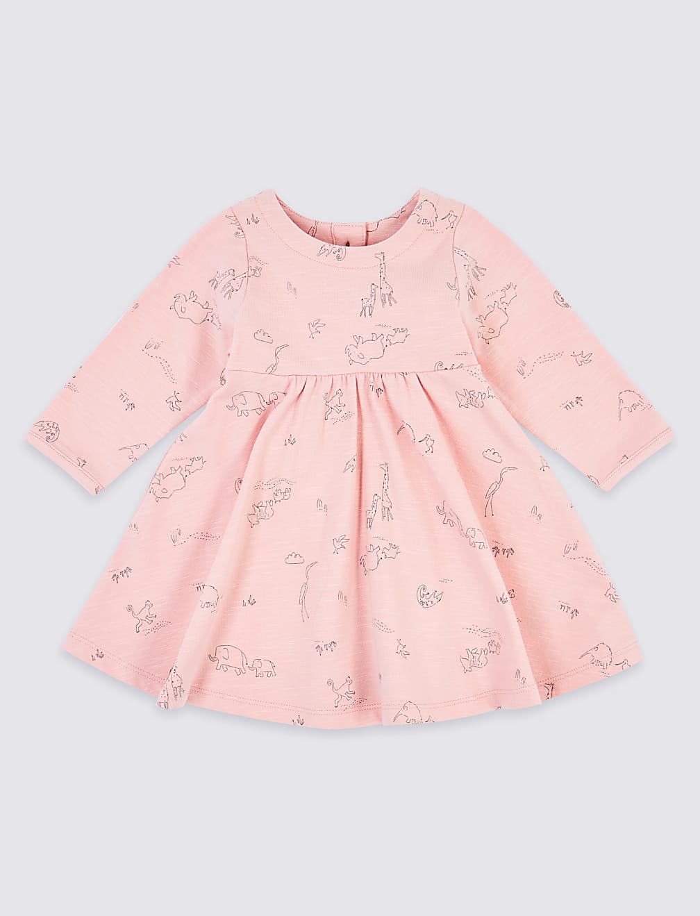 2 Pack Jersey Animal Print Dress (7lbs-12 Mths)