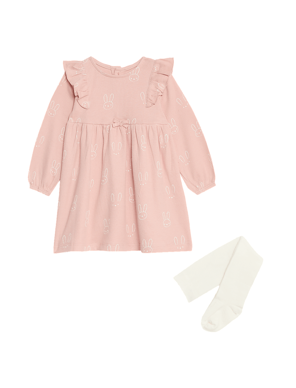 Cotton Rich Dress with Tights (0-3 Yrs)