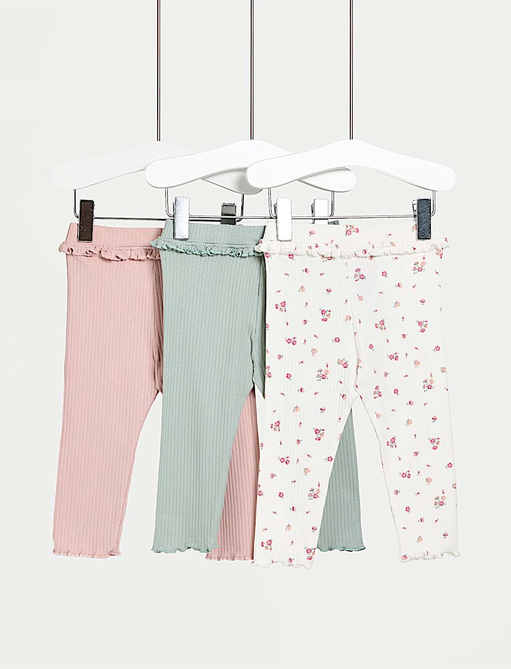 3pk Cotton Rich Leggings (0-3 Yrs)
