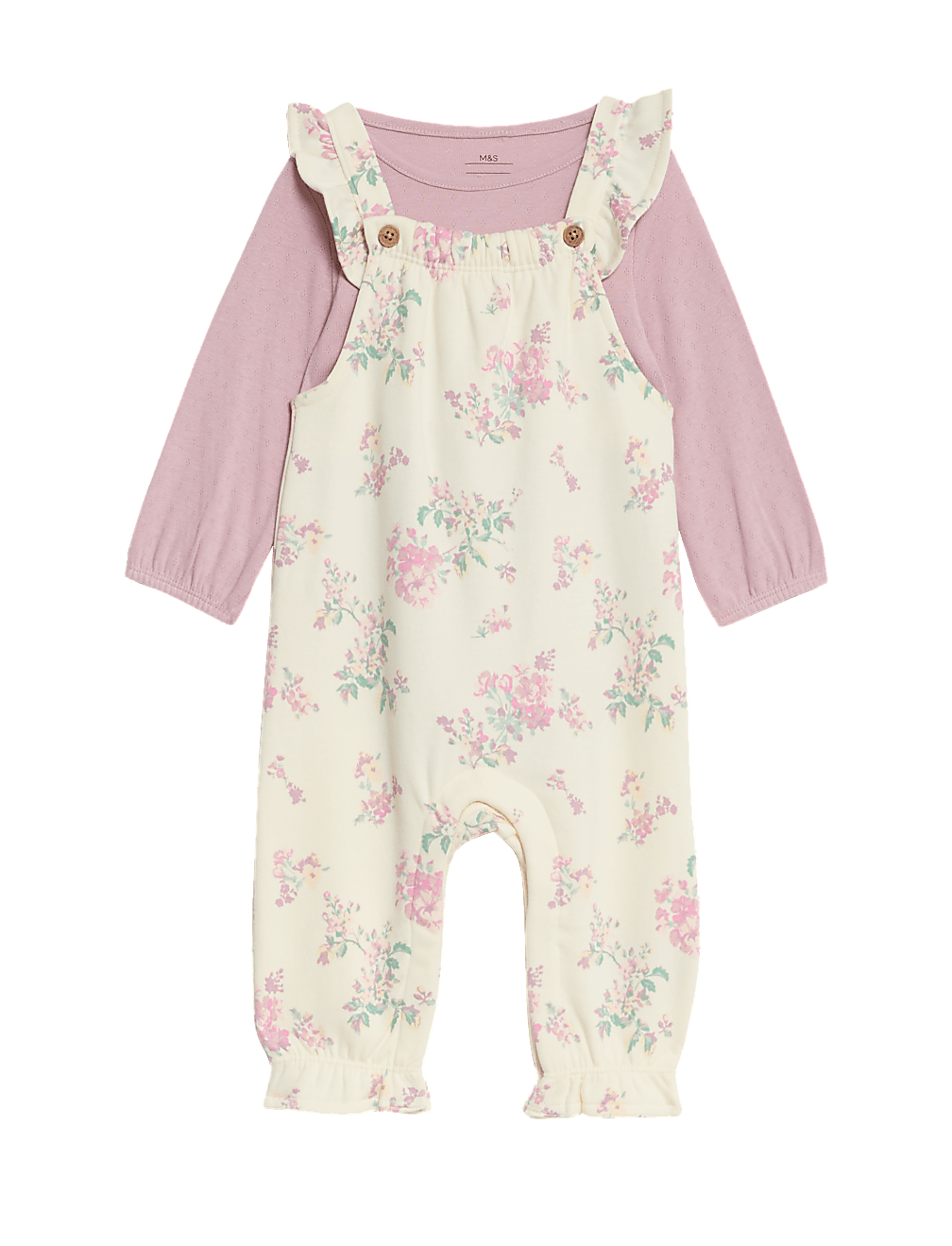 2pc Cotton Rich Floral Outfit (0-3 Yrs)