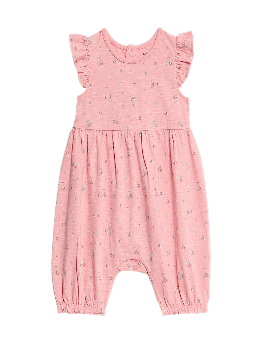Pure Cotton Ditsy Floral Frill Romper (0-3 Yrs)