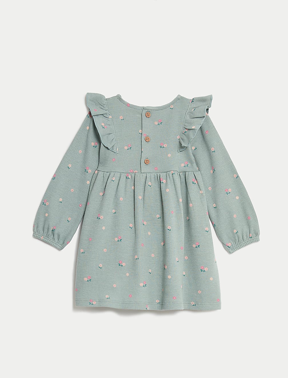 Cotton Rich Floral Dress with Tights (0-3 Yrs)