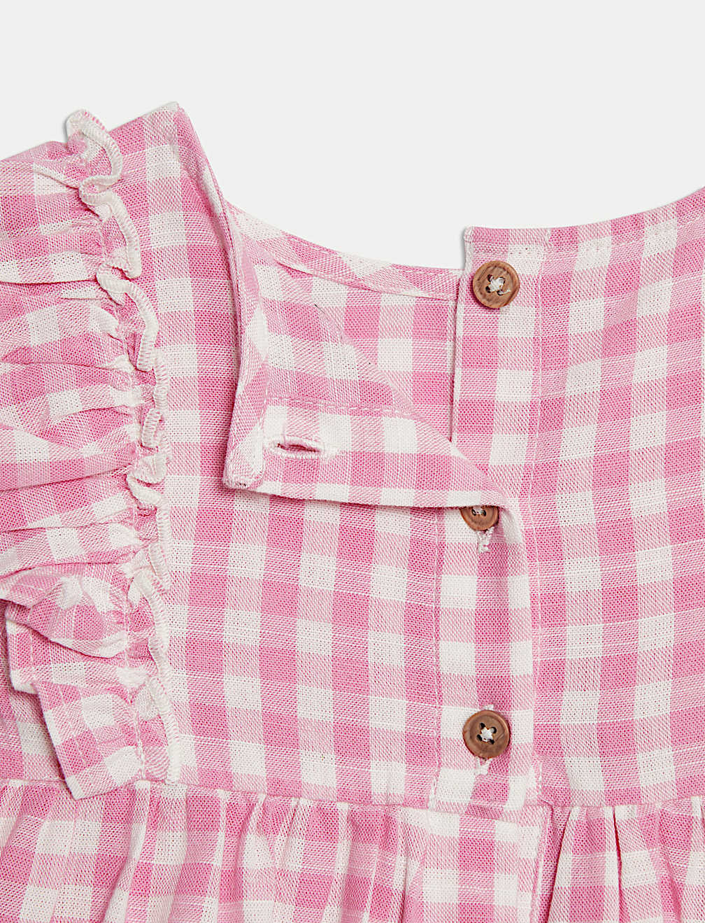Pure Cotton Gingham Dress (0-3 Yrs)