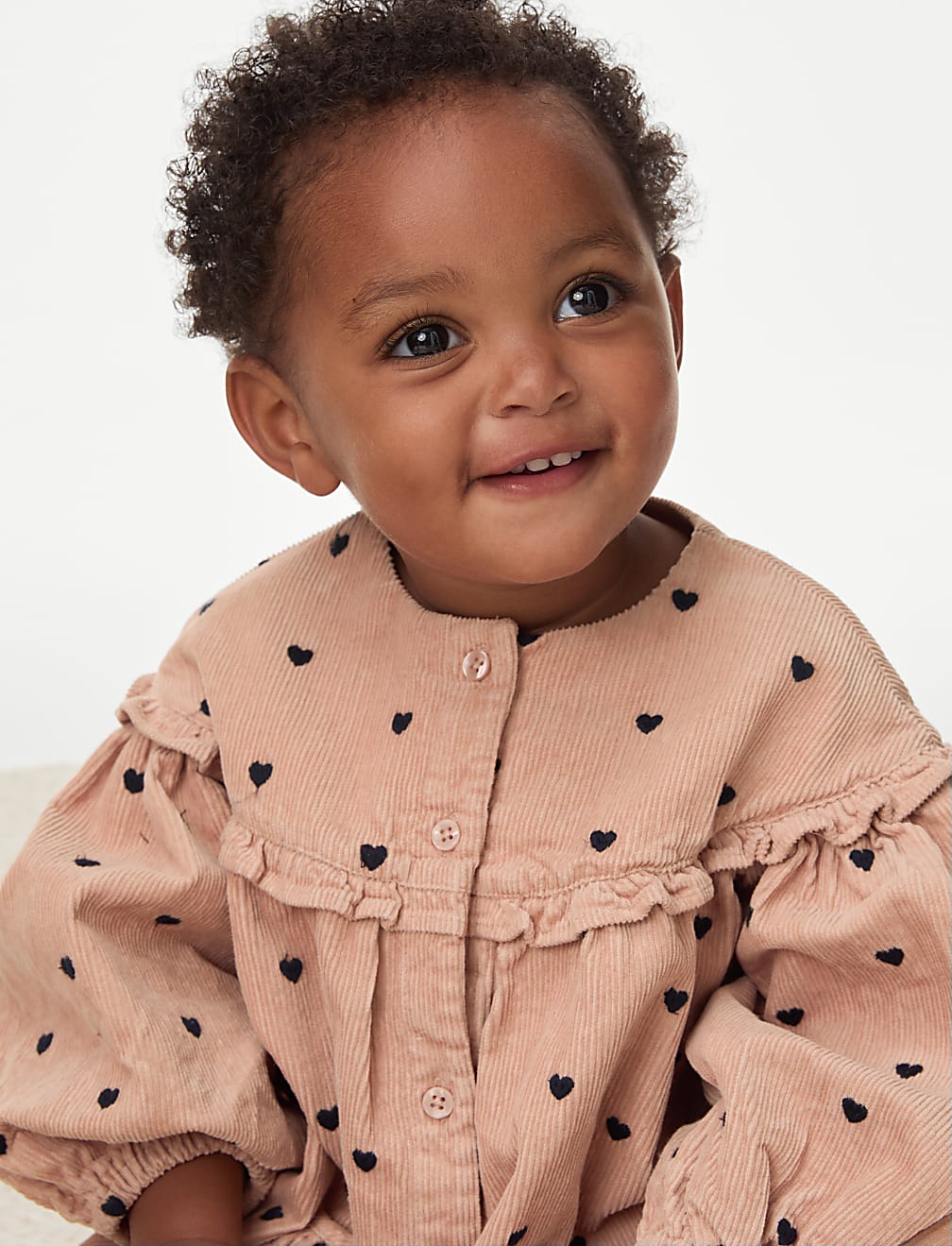 2pc Cotton Rich Heart Print Dress with Tights