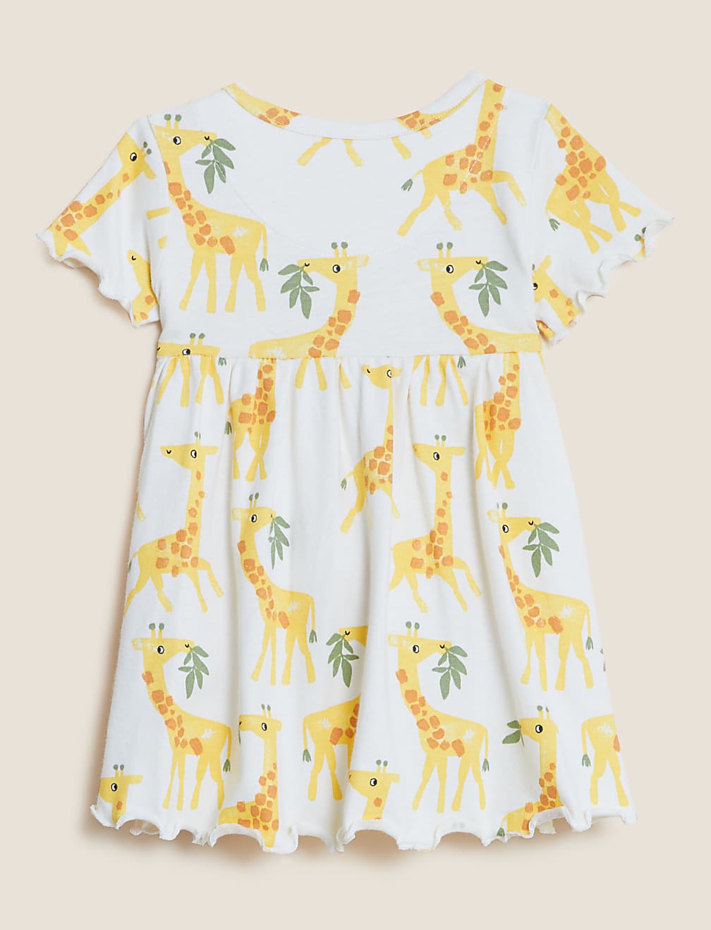 Pure Cotton Giraffe Print Dress (0-3 Yrs)