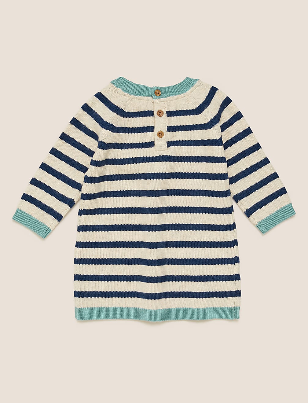 2pc Cotton Stripe Knitted Dress (0-3 Yrs)