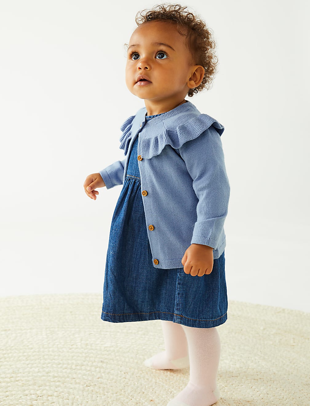 Frill Collar Cardigan (0-3 Yrs)