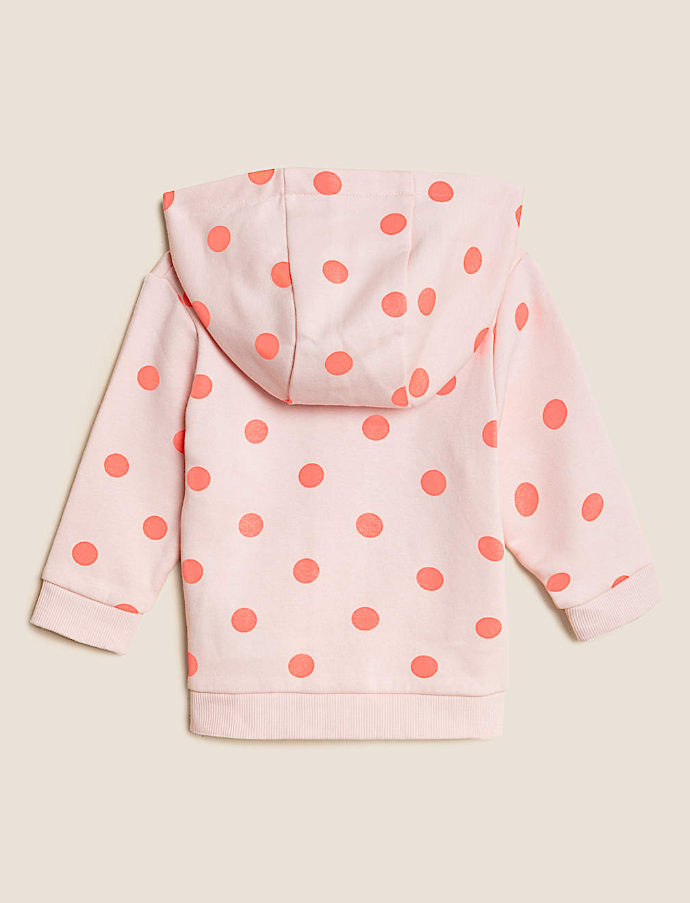 Cotton Rich Spot Zip Hoodie (0-3 Yrs)