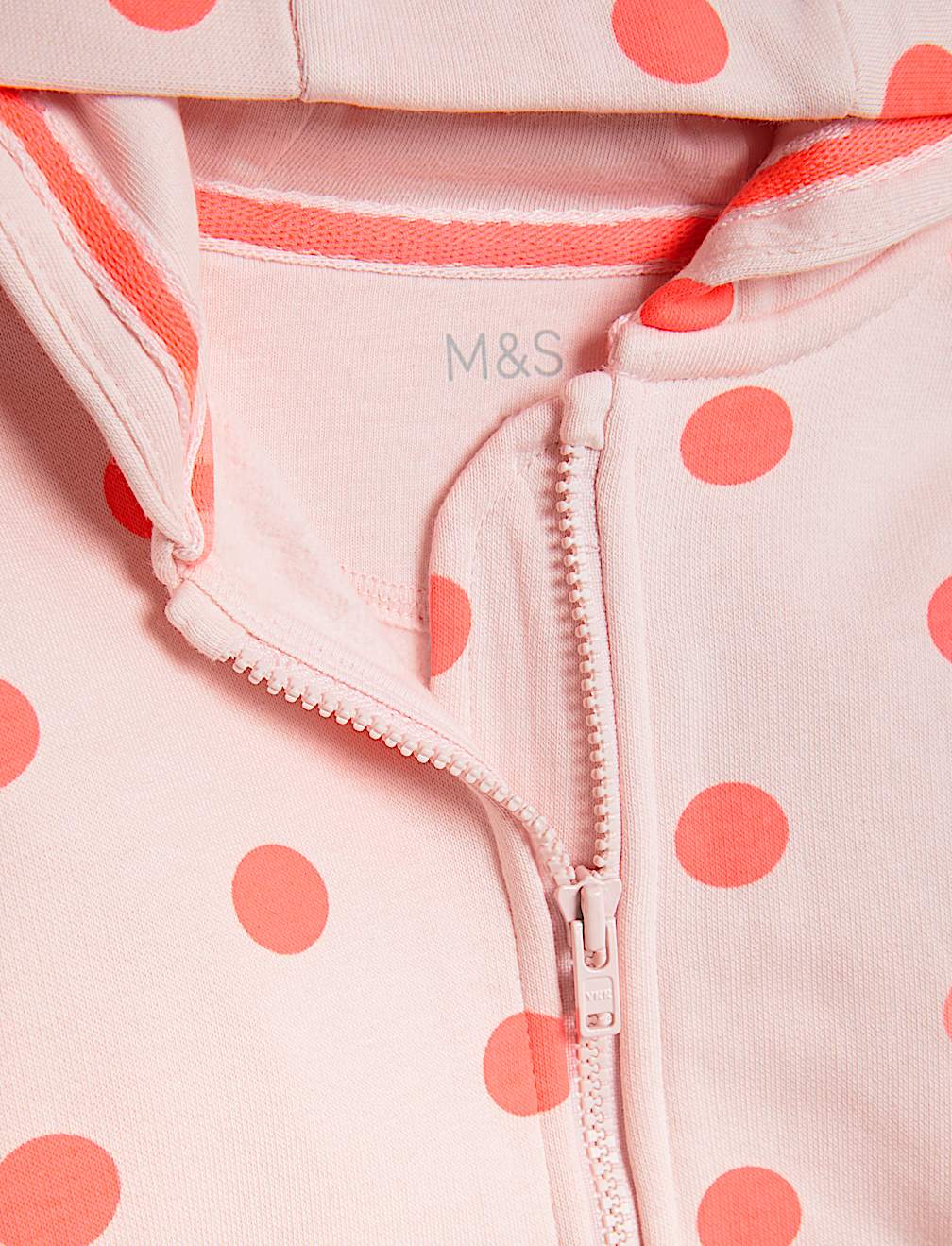 Cotton Rich Spot Zip Hoodie (0-3 Yrs)