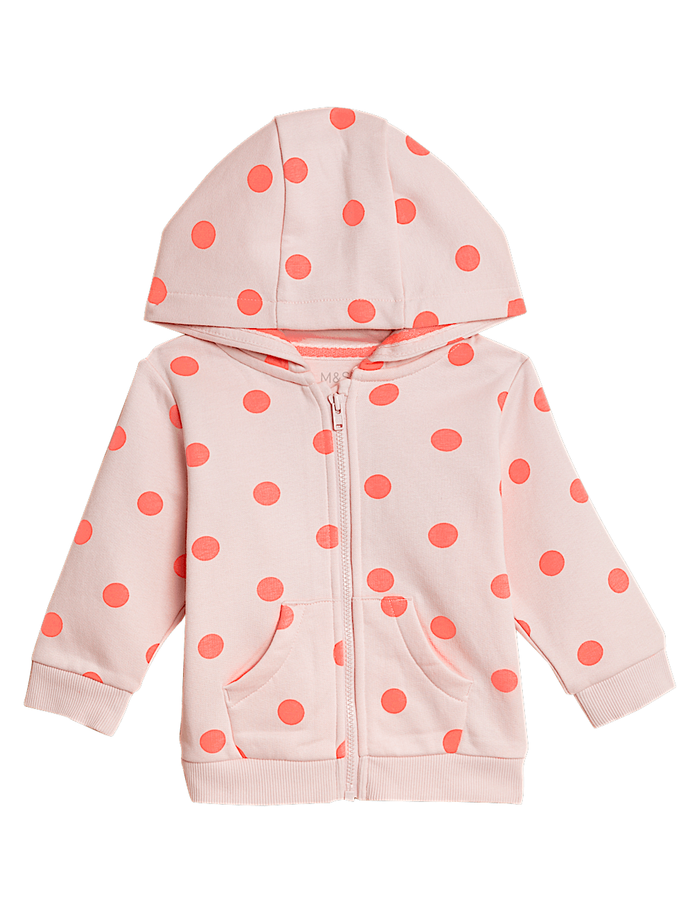 Cotton Rich Spot Zip Hoodie (0-3 Yrs)