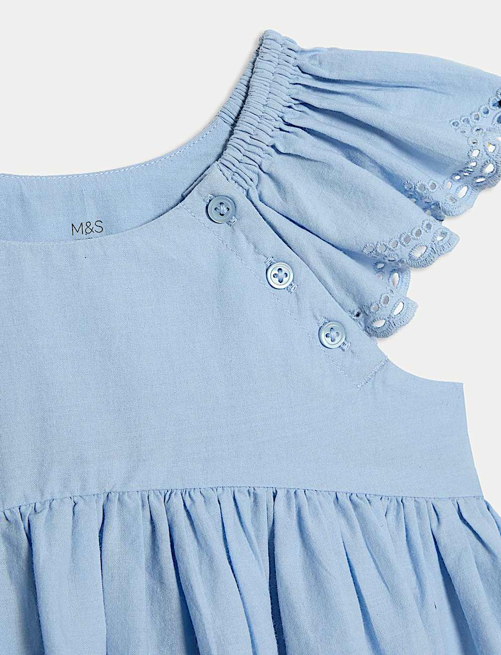 2pc Pure Cotton Broderie Outfit (0 Mths-3 Yrs)