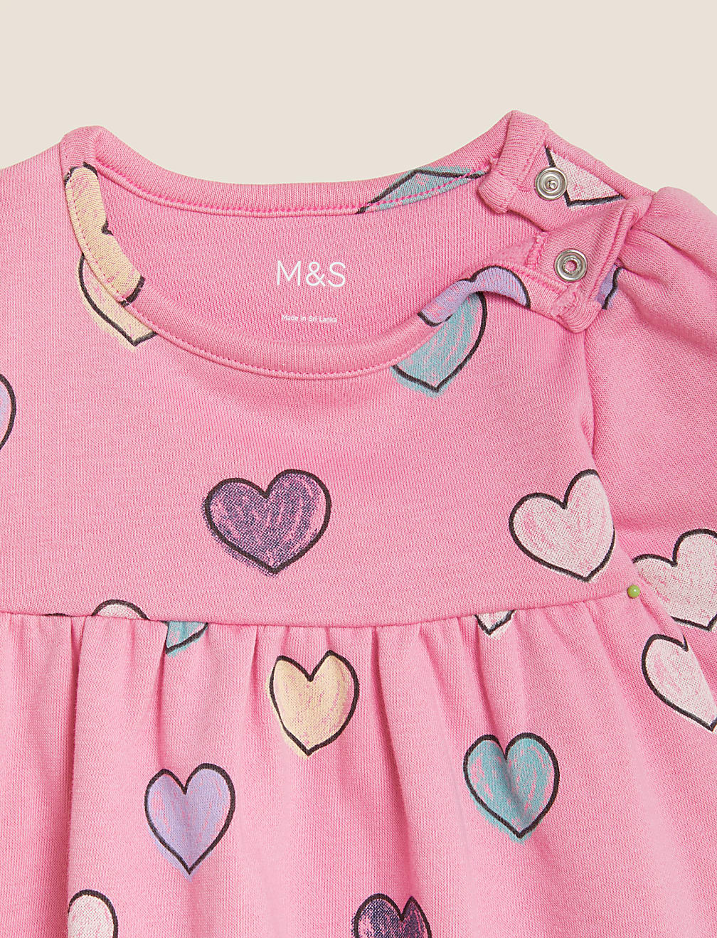 Cotton Rich Heart Print Dress