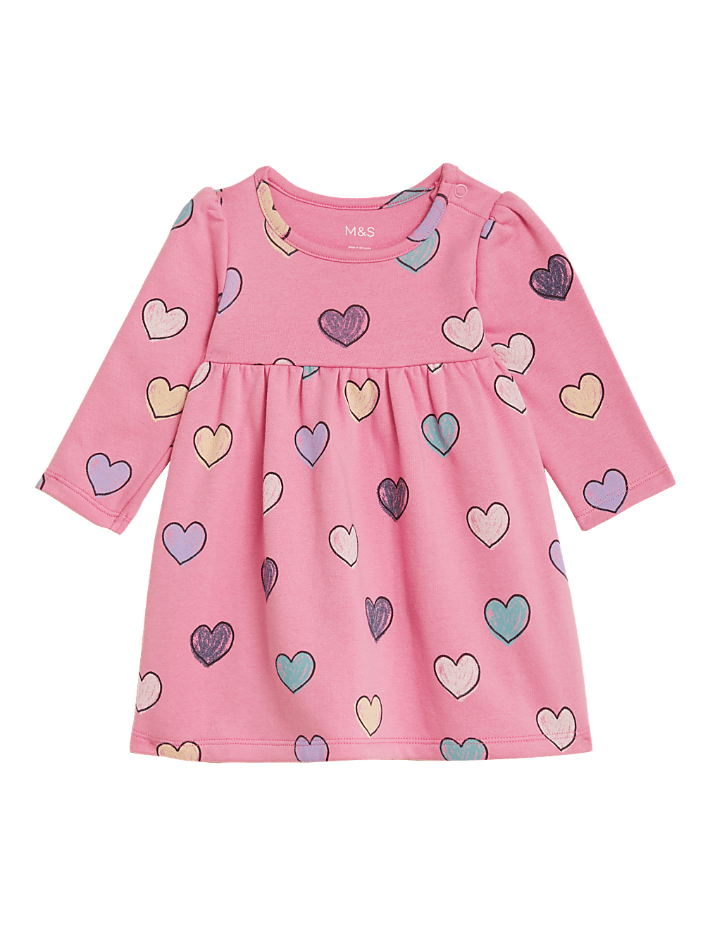 Cotton Rich Heart Print Dress