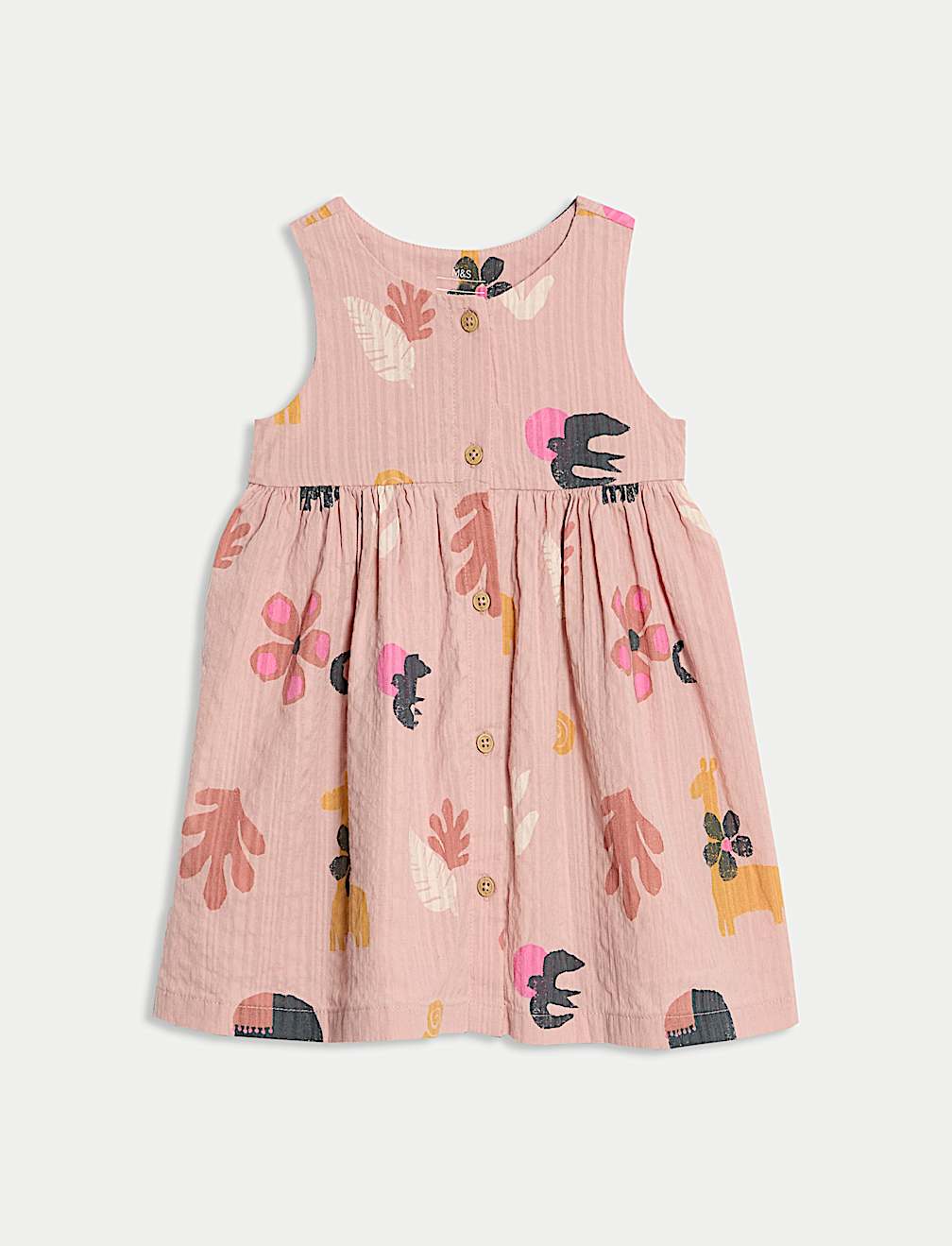 Pure Cotton Printed Dress (0-6 Yrs)