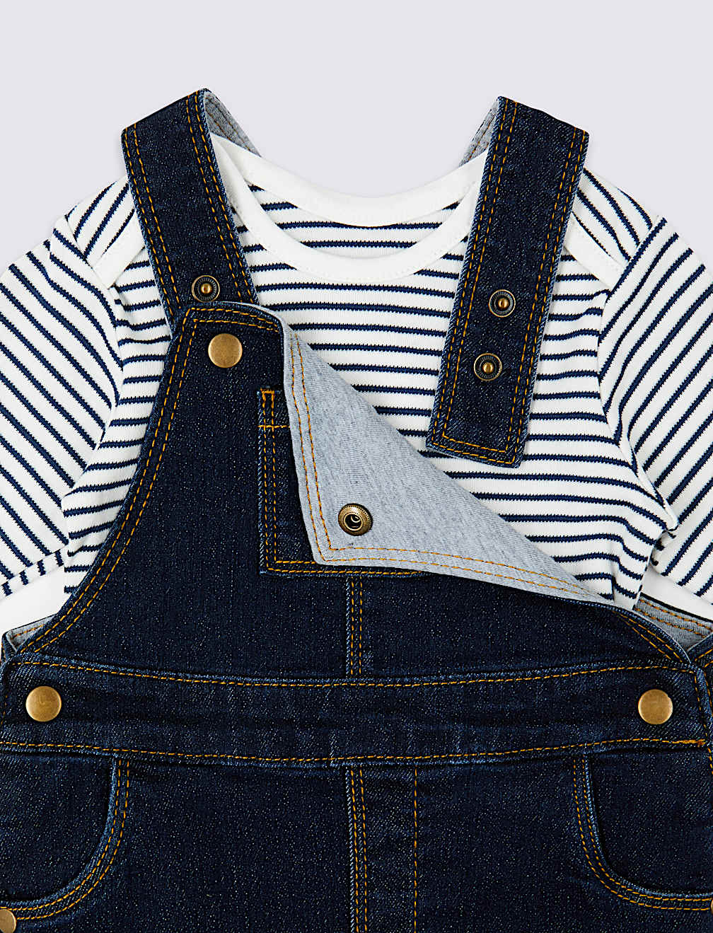 2 Piece Bodysuit & Pinafore Outfit (0-3 Yrs)