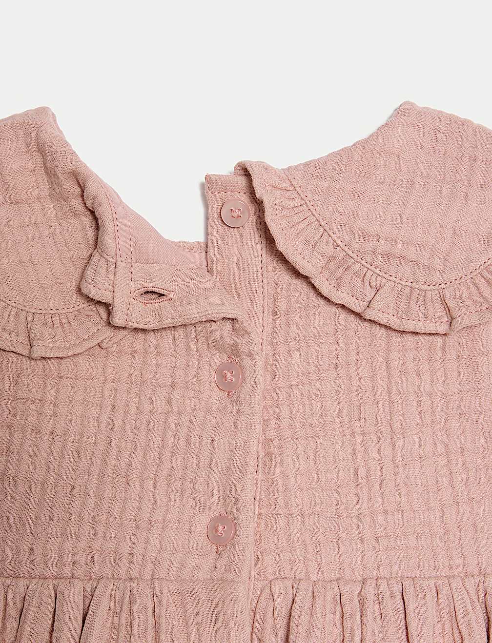 2pc Pure Cotton Collar Dress With Knickers (0-3 Yrs)