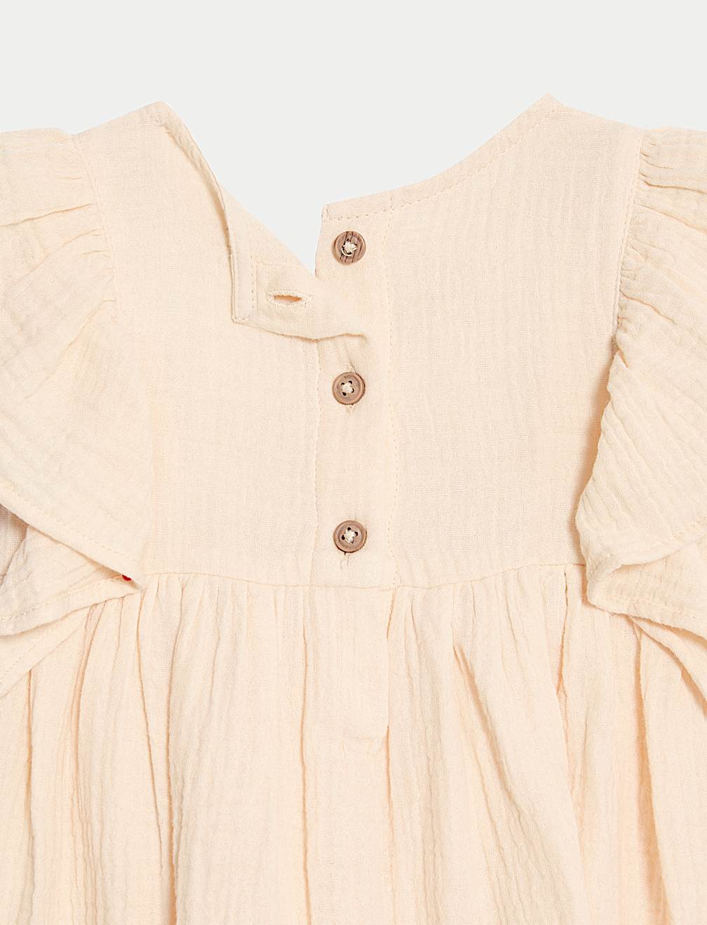 Cotton Crochet Yoke Woven Dress