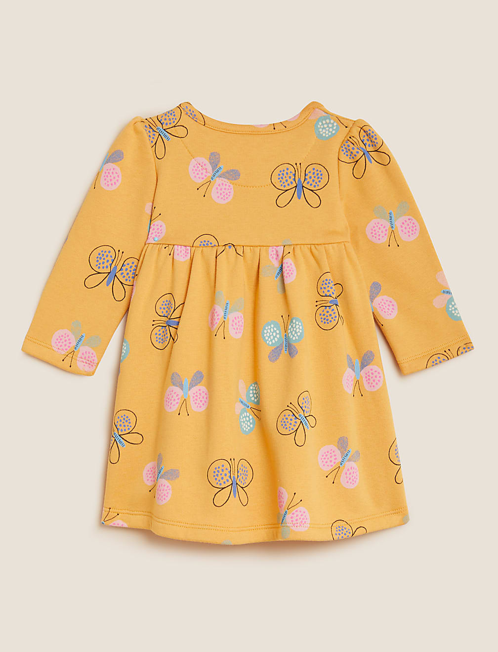 Cotton Rich Butterfly Print Dress