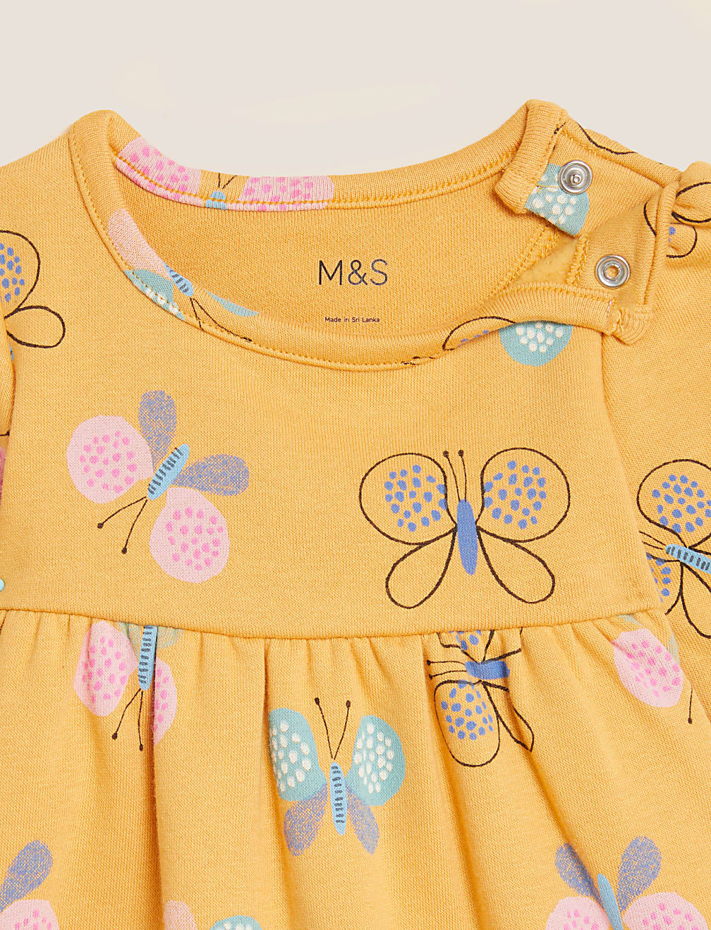 Cotton Rich Butterfly Print Dress