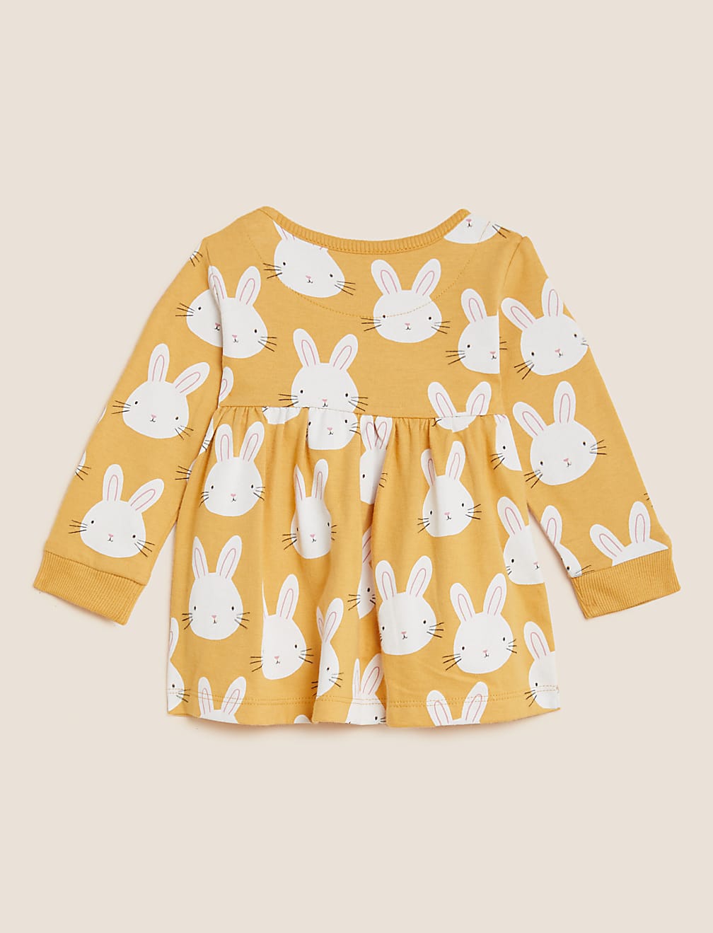 Pure Cotton Bunny Print Peplum Top