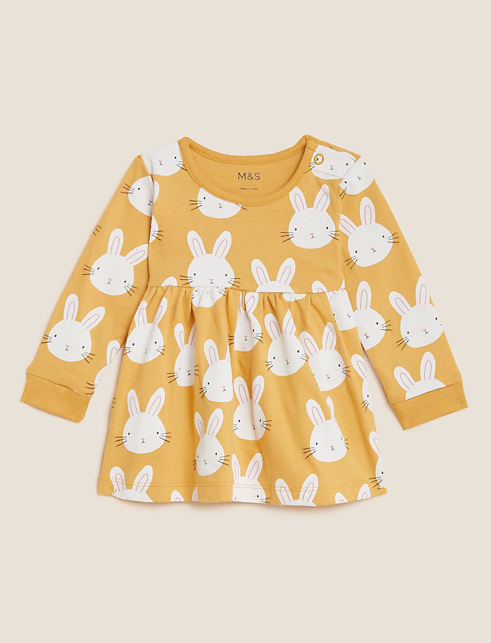 Pure Cotton Bunny Print Peplum Top