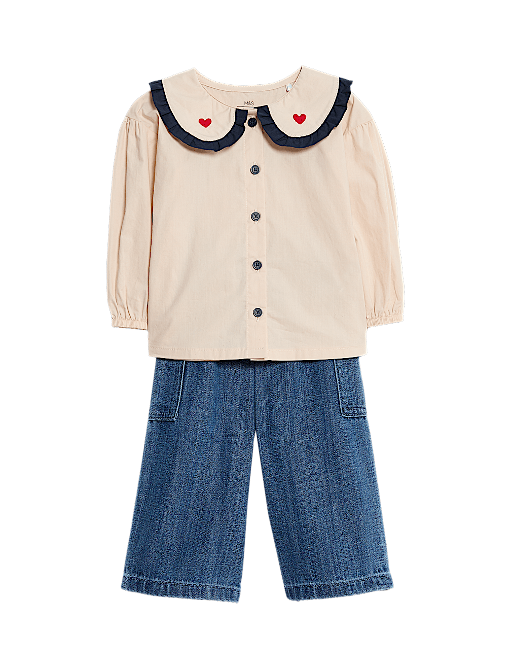 2pc Pure Cotton Heart Outfit (0 Mths - 6 Yrs)