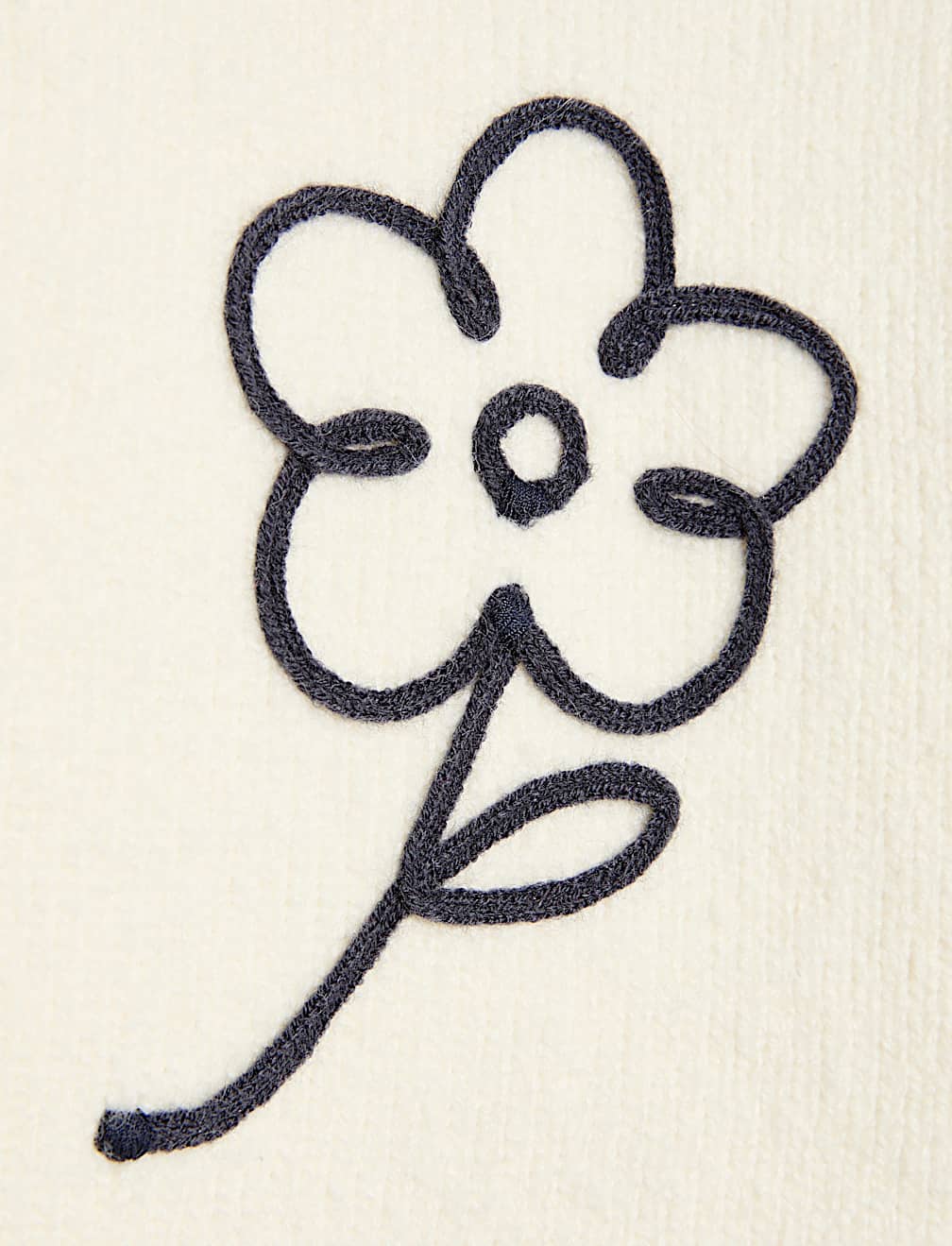 Cotton Rich Flower Embroidered Jumper (0 Mths-6 Yrs)