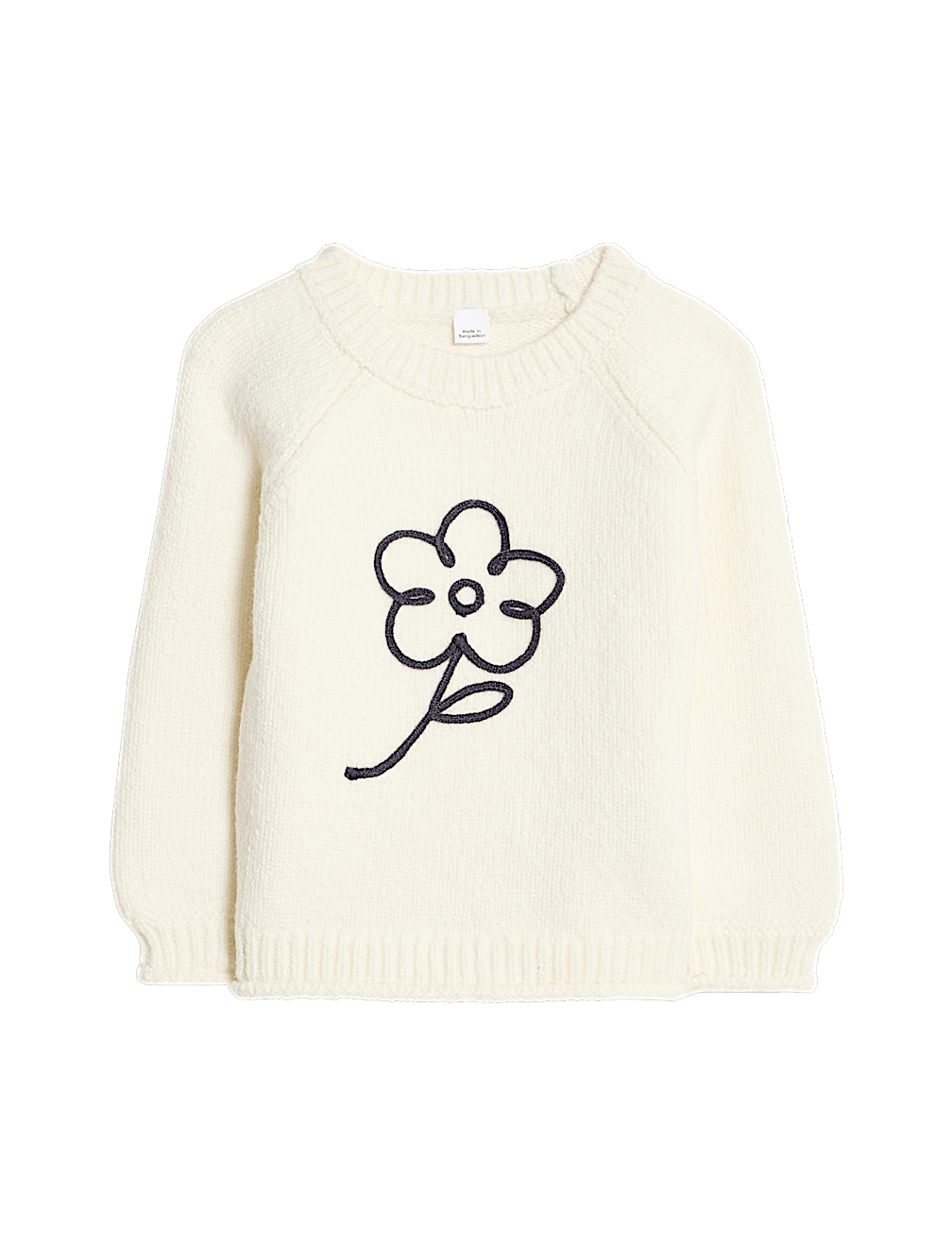 Cotton Rich Flower Embroidered Jumper (0 Mths-6 Yrs)