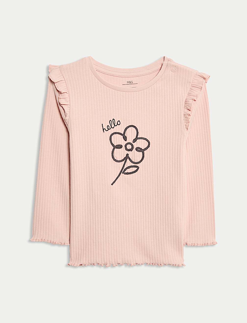 2pc Cotton Rich Flower Top & Bottom Outfit (0-6 Yrs)