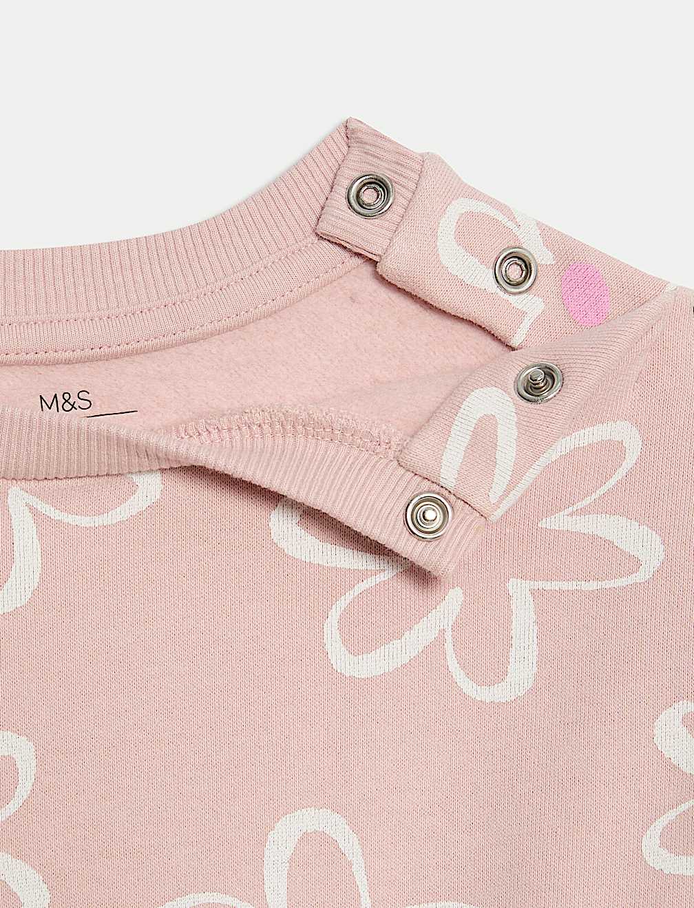 2pc Cotton Rich Floral Top & Bottom Outfit (0-6 Yrs)