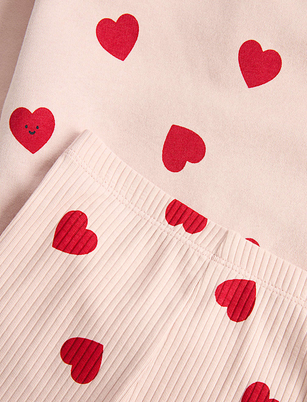 2pc Cotton Rich Heart Top & Bottom Outfit (0-6 Yrs)