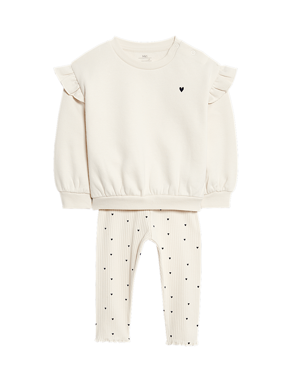 2pc Cotton Rich Jersey Heart Outfit (0 Mths - 6 Yrs)