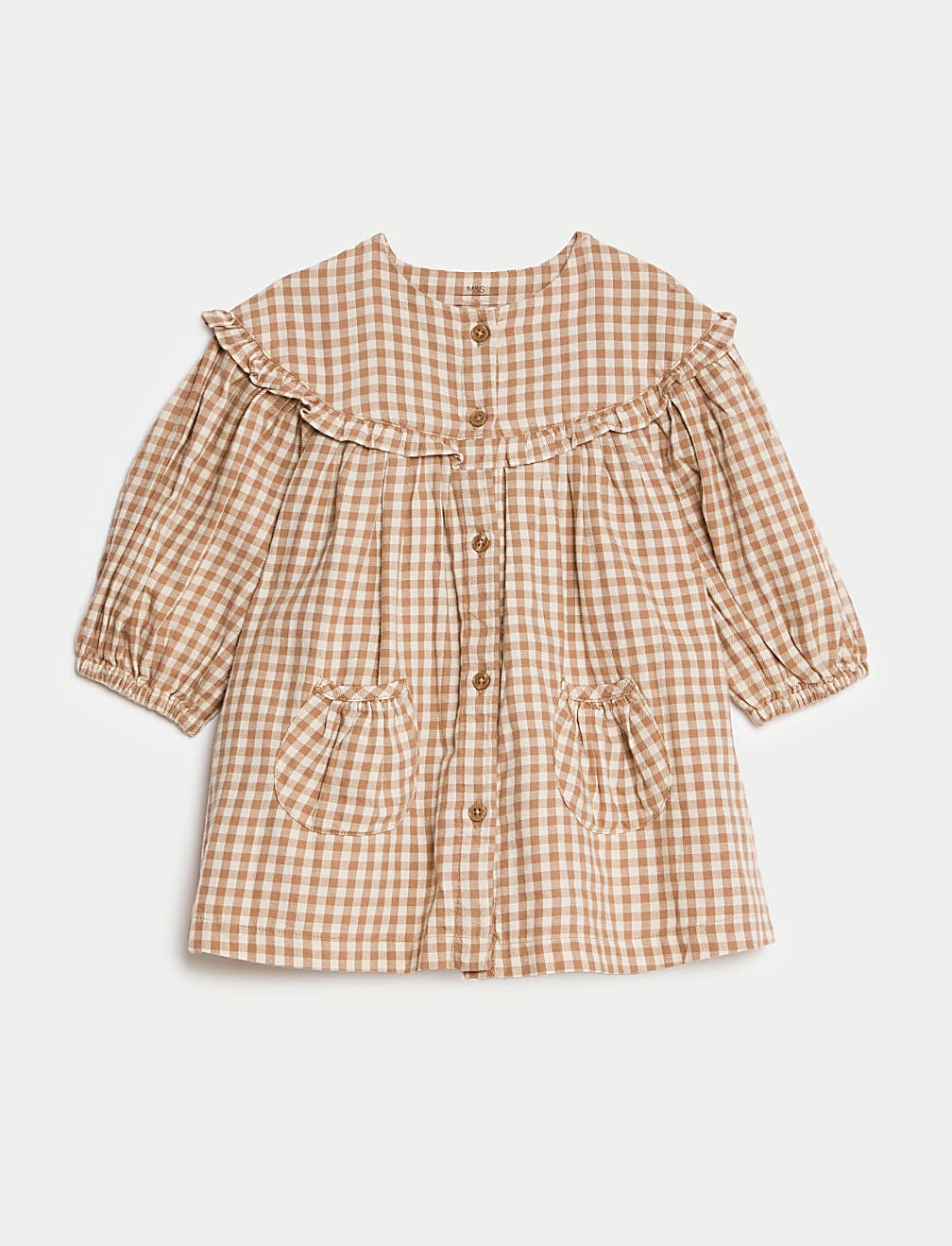 Pure Cotton Gingham Dress (0-8 Yrs)