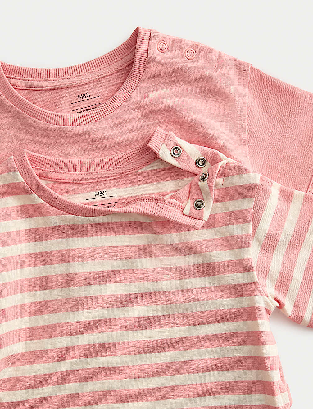 2 Pack Pure Cotton Patterned Tops (0-5 Yrs)