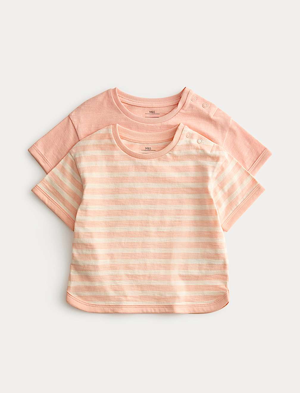 2 Pack Pure Cotton Patterned Tops (0-5 Yrs)