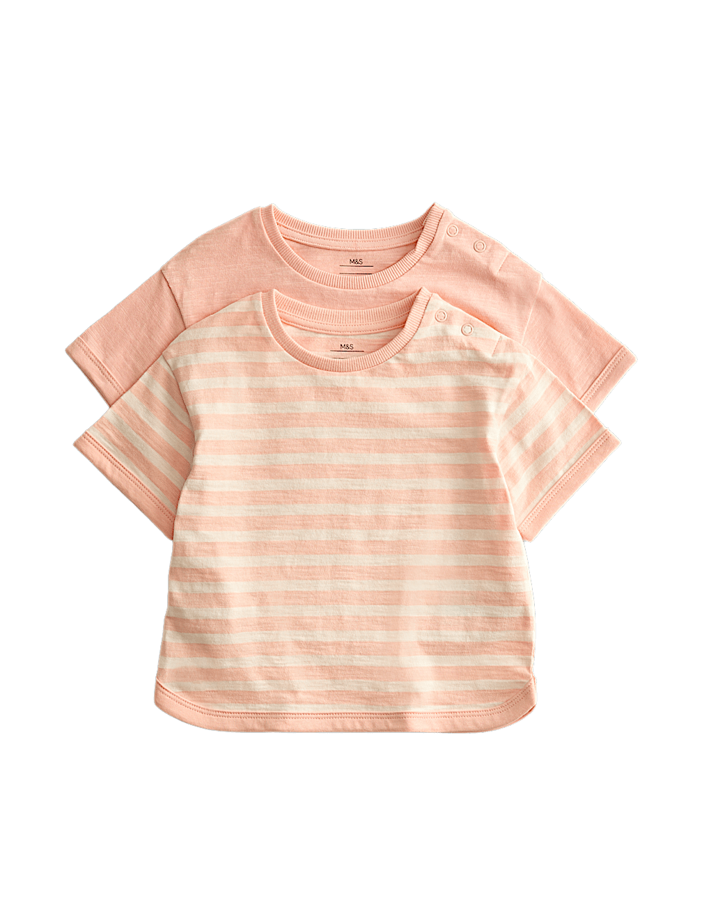 2 Pack Pure Cotton Patterned Tops (0-5 Yrs)