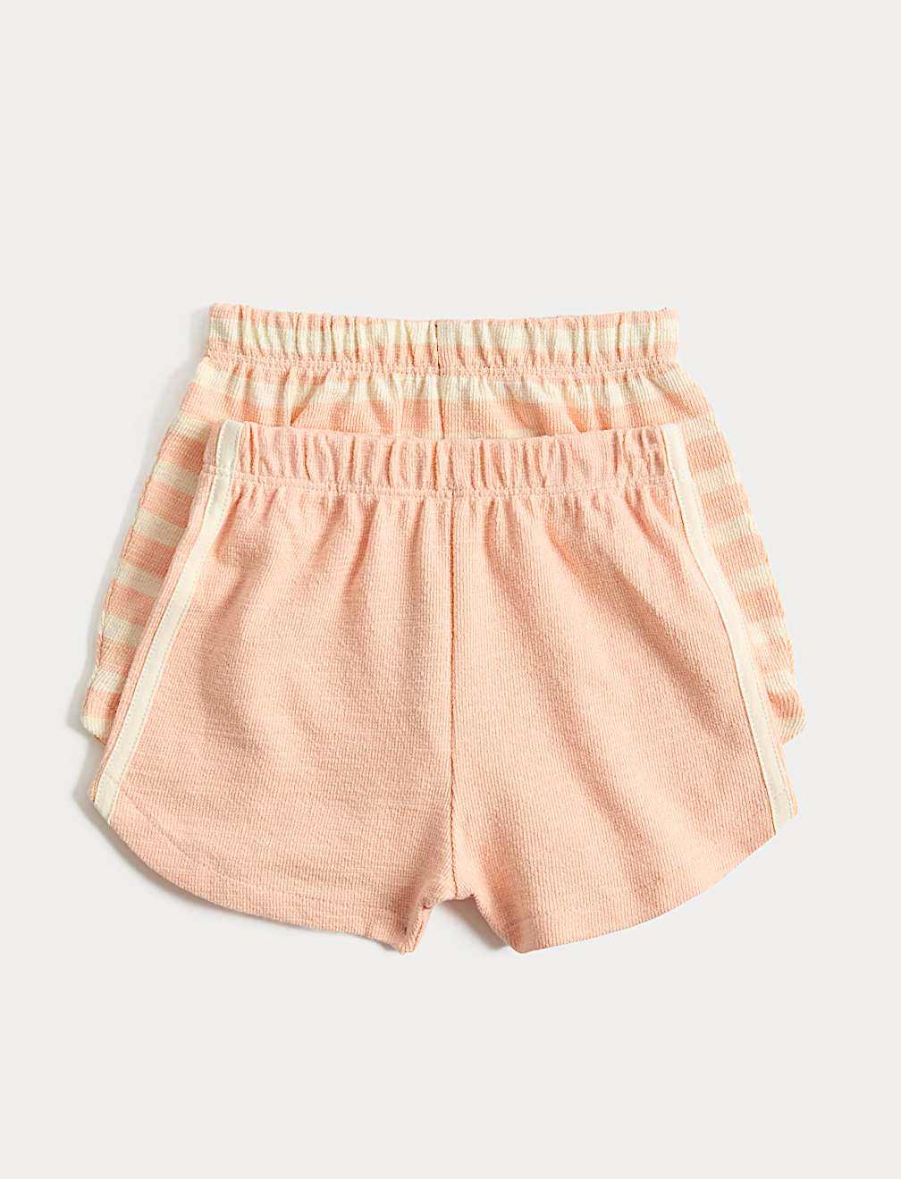 2 Pack Pure Cotton Side Stripe Shorts (0-5 Yrs)