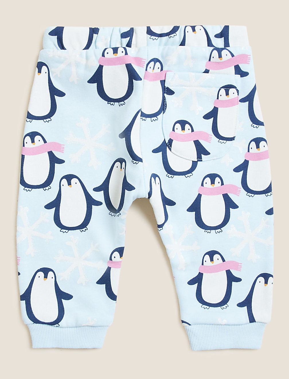Cotton Rich Penguin Print Joggers