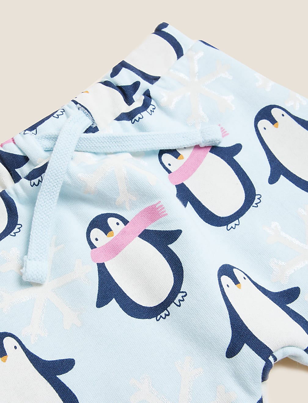 Cotton Rich Penguin Print Joggers