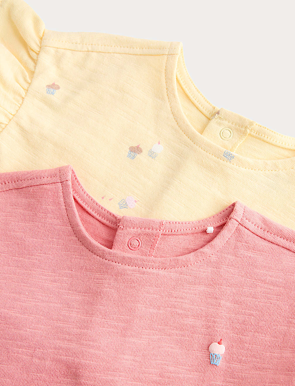 2 Pack Pure Cotton Jersey Cupcake Dresses (0-3 Yrs)