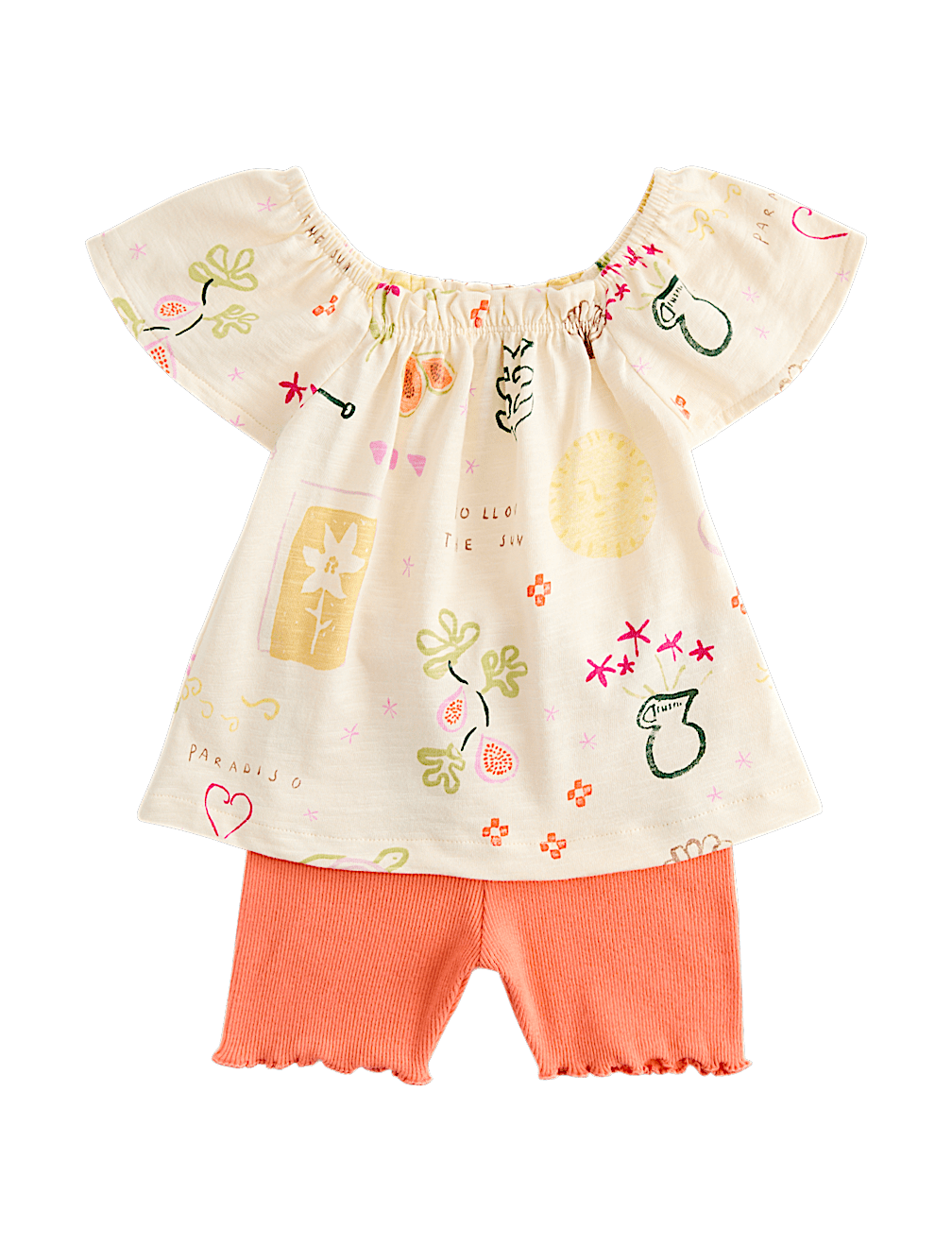 Cotton Rich Printed Top & Bottom Set (0 Months-5 Years)
